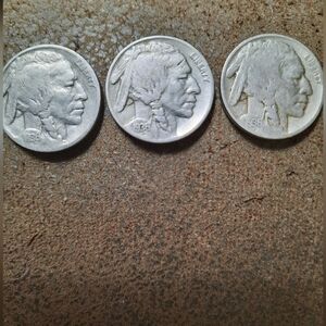 (3) 1936 P/D/S Buffalo Nickels